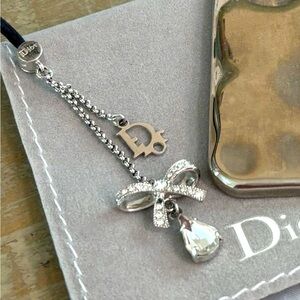 Christian Dior Bow Rhinestone Charms